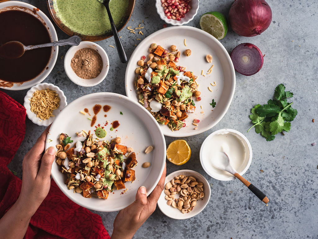 Sweet Potato and Chickpea Chaat