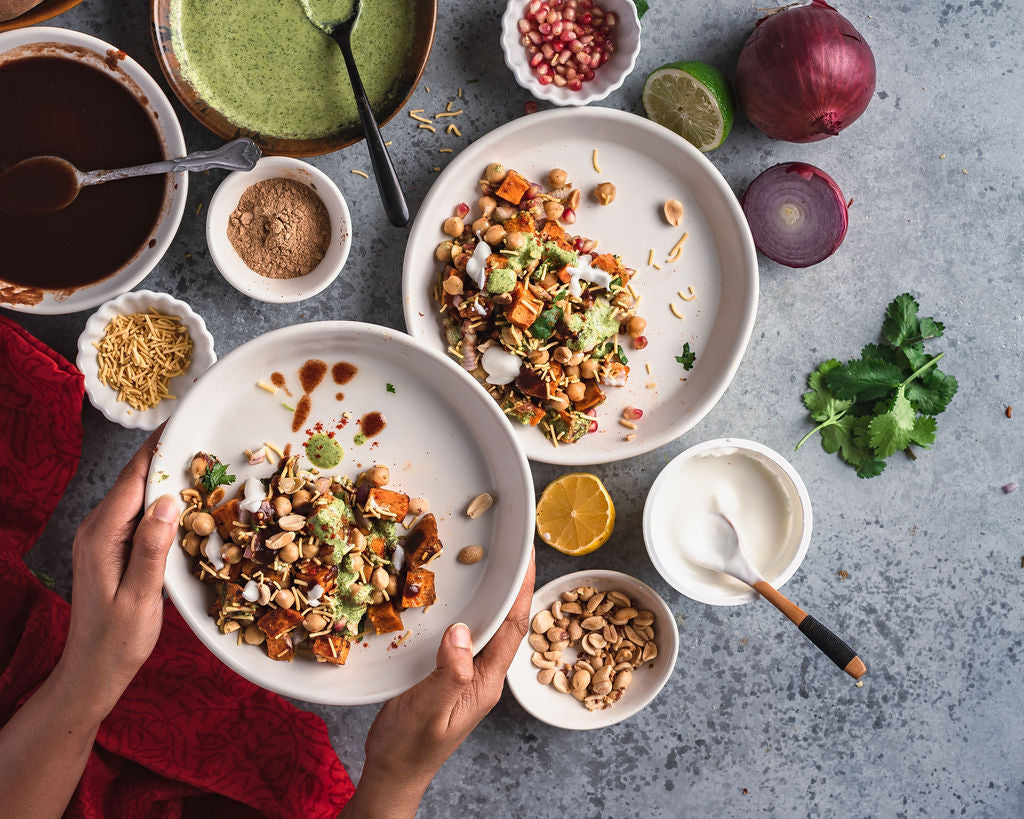 Sweet Potato and Chickpea Chaat