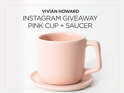 Pink Cup + Saucer Instagram Giveaway